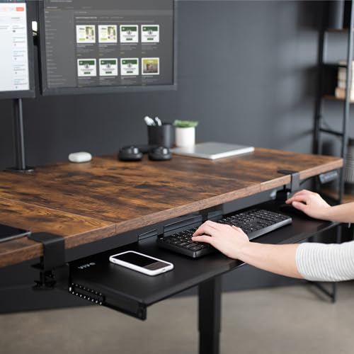 Black Extra Large Clamp-on 34 x 11 in Keyboard Tray, MOUNT-KB15EB - view 5