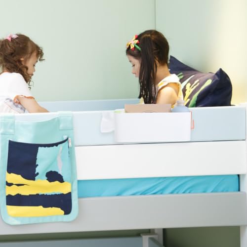 Bed Hanging Basket with Hooks, Orange PP Bedside Storage Organizer - view 7