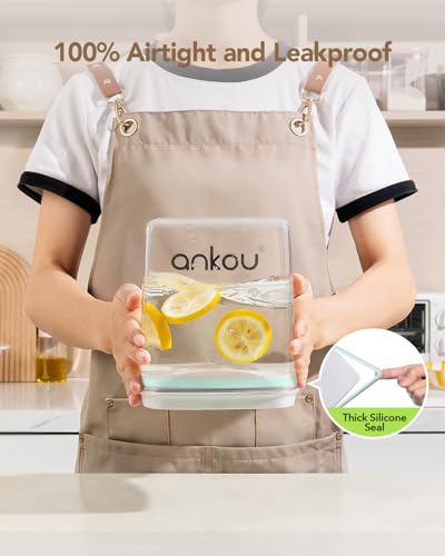 Food Storage Container Sets, 2.8 Qt *2+ 4.2 Qt *4 Airtight Canisters with Lids and 130ml Scoop, BPA-Free Plastic Pantry Containers for Flour, Sugar, Rice - view 3