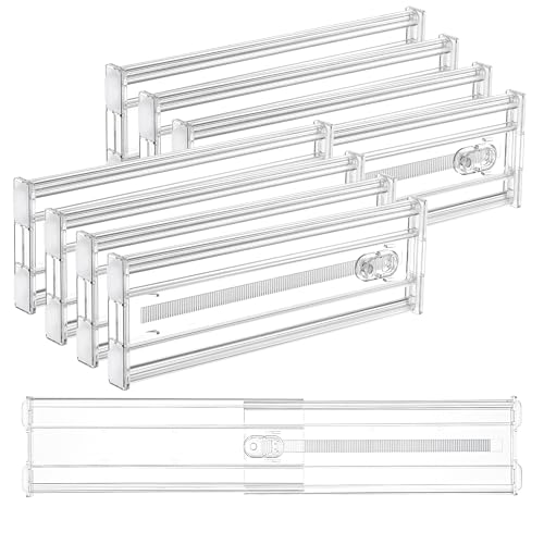 4" Regular Upgrade Drawer Dividers for Clothes, 12.8"-22.3" 8 Pack