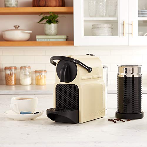 Inissia Original Espresso Machine Bundle with Aeroccino Milk Frother by De'Longhi, Creamy White - view 7