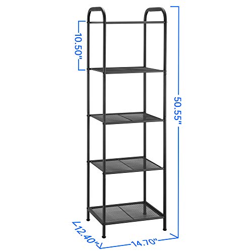 5 Tier Extendable Industrial Storage Rack, Charcoal Gray - view 3
