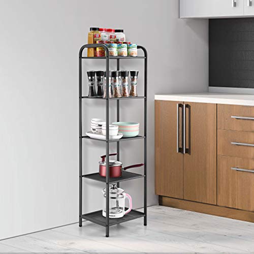 5 Tier Extendable Industrial Storage Rack, Charcoal Gray - view 5