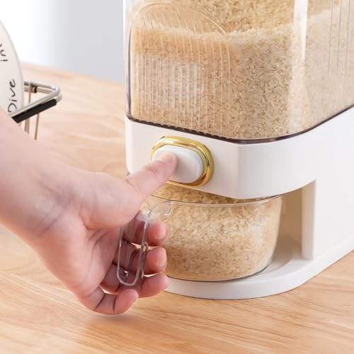 Clear Rice Dispenser 11Lb with Measuring Cup - view 6