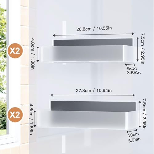 Magnetic Spice Rack for Refrigerator Clear, 4 Pack - view 2