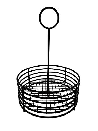G.E.T. 4-31860 Black Round Stainless Steel Condiment Caddy Iron Teflon Coated Table Caddies Collection - view 2