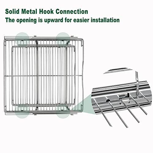 2 Tier Pull Out Cabinet Organizer (14" W X 18" D), Double Tier Wire Basket Slide Out Shelf Storage for Kitchen Base Cabinet Organization ​for Kitchen, Pantry, Bathroom, Chrome - view 6