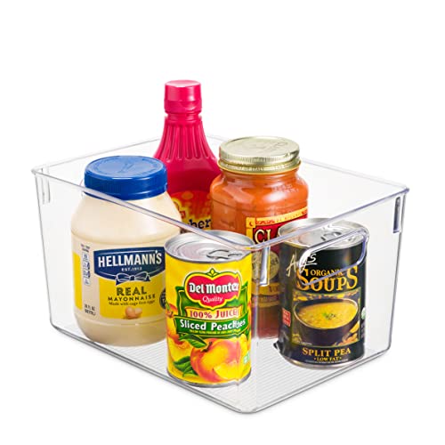 Pack Of 4 Plastic Kitchen Organization Pantry Storage Bins - Fridge Organizer Household Food Baskets for Countertops, Cabinets, Refrigerator, Freezer, Bedrooms, Bathrooms - view 6