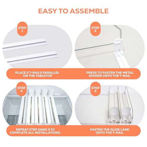 New Design Self Pushing Drink Organizer for Fridge - 5 Rows, Holds 25 Cans - view 6
