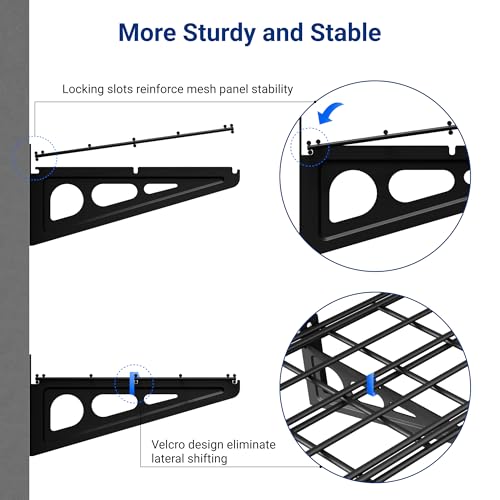 2-Pack 1x4ft 12-inch-by-48-inch Wall Shelf Garage Storage Rack Wall Mounted Floating Shelves, Black, Classic Series - view 4
