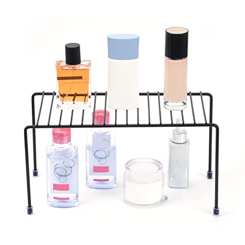 Kitchen Shelves, Cabinet Organization Mini Storage Shelf, Storage Rack Organizer for Kitchen, Fridge, Cabinet, Bathroom (Black 4) - view 2