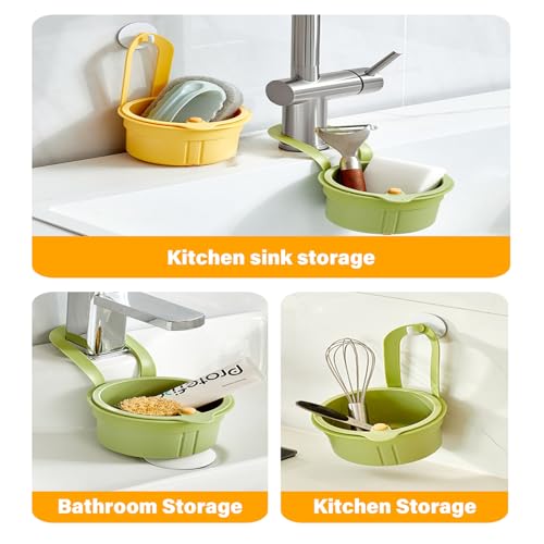 Compacts Sink Hanging Basket with Filter Tray for Faucet, White - view 6