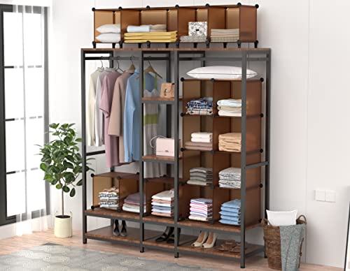 Closet Organizers and Storage, 9 Cube Storage Organizer, Brown - view 7