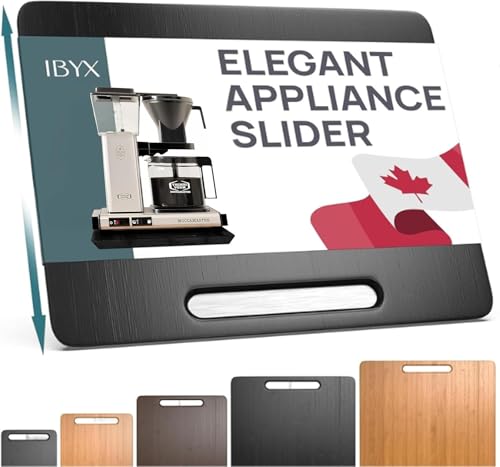 Appliance Slider, Sliding Tray for Coffee Maker, 13x10.5 in, Black