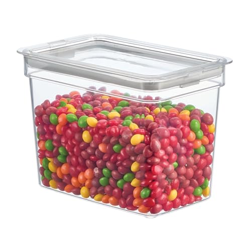 Medium Tall Dry Goods Storage Bin, Clear, 5"L x 8.1"W x 6"H
