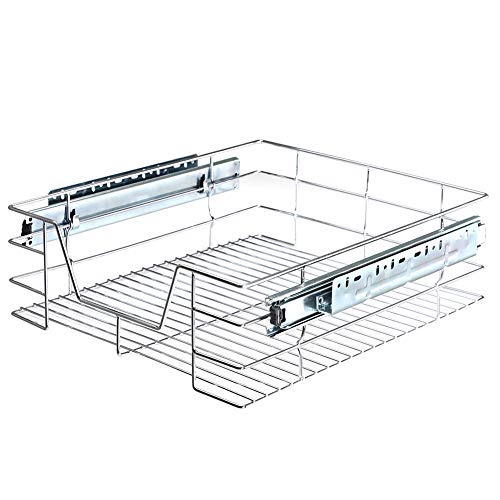 Telescopic Drawer for Kitchen Furniture - Removable Storage Basket - Save Space - Stainless Steel Rail - Measures 60 cm - view 2