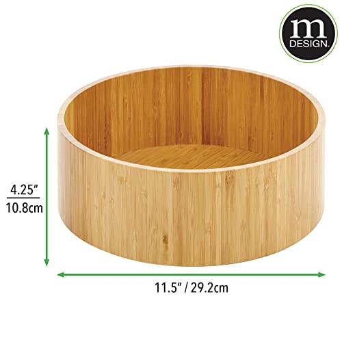 Lazy Susan Turntable Bamboo Spinner for Kitchen Cabinet, Pantry, Fridge, Cupboards, or Counter, Fully Rotating Organizer for Food, Spices, or Condiments, 11.5" Round, Echo Collection, Natural - view 3