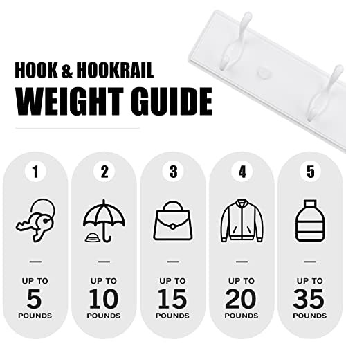 Heavy Duty Wooden Coat Rack, Wall-Mounted Organizer,14 Inch, White - view 5