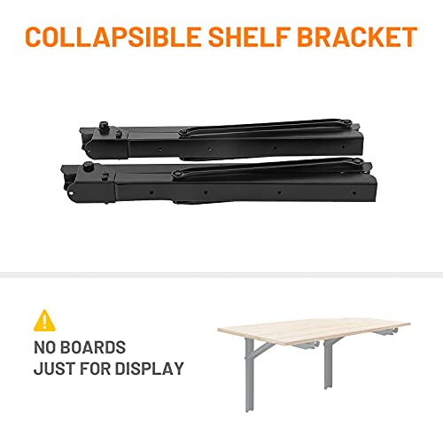 24" Folding Shelf Brackets Wall Mount Collapsible Shelf Bracket - view 3