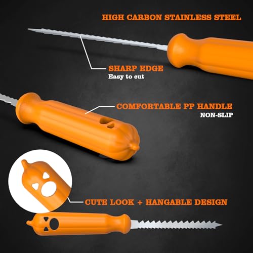 Halloween Pumpkin Carving Kit Tools, 10 PCS Professional Carving Knife with Unique Storage Bag and 25 PCS Pumpkin Carving Stencils, Stainless Carving Set for Halloween Decor, Home Essentials - view 4