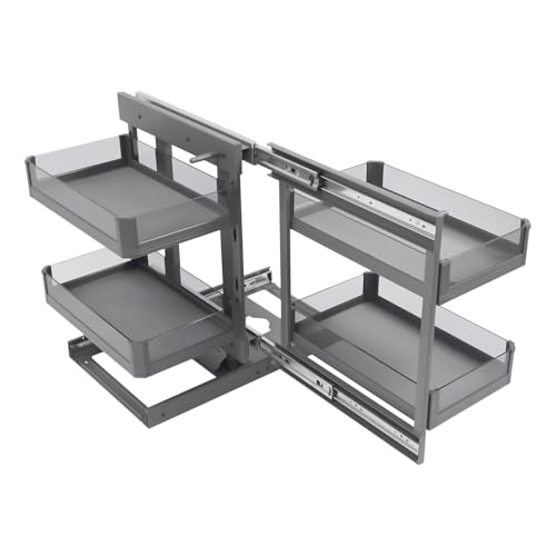 Blind Corner Cabinet Organizer,2 Tiers 14.57"Cabinet Pull-out Organizer - view 6