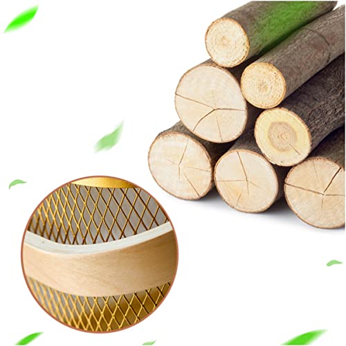 Mesh Steel Storage Organizer Basket Fruit Basket Bin with Wood Handle Ideal for Kitchen Bathroom Picnic Baskets Pantry Cabinets Storage Home Decor (Lemon Yellow) - view 6