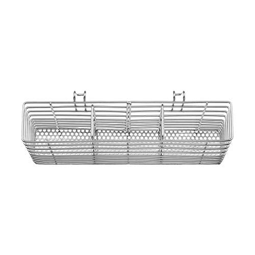 Cutlery Utensil Silverware Drying Rack Chopsticks Basket Holder with Hooks, Flatware Storage for Kitchen Dish Drainer Drying Rack, Rust Proof Stainless Steel - view 6