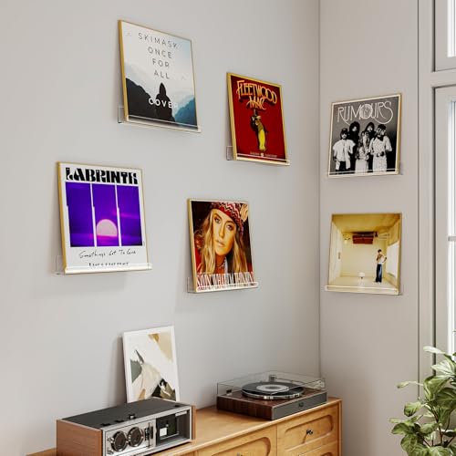 Vinyl Record Wall Mount Shelves, 12 inch Vinyl Holder, 6 Pack - view 4