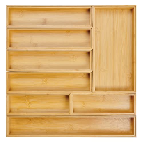 10775 Organiser System Box Insert for Drawers and Storage Box Bamboo 7 x 42 cm - view 6