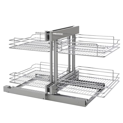 Dual Pullout Organizer for Cabinets, Min Opening Width of 18"