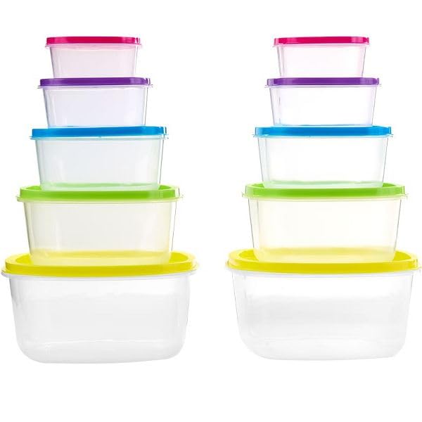 Food Storage Containers Set for Meal Prep - Airtight Kitchen Organization System, 20-Piece Set, 4"H x 7.5"W x 15"D - view 3
