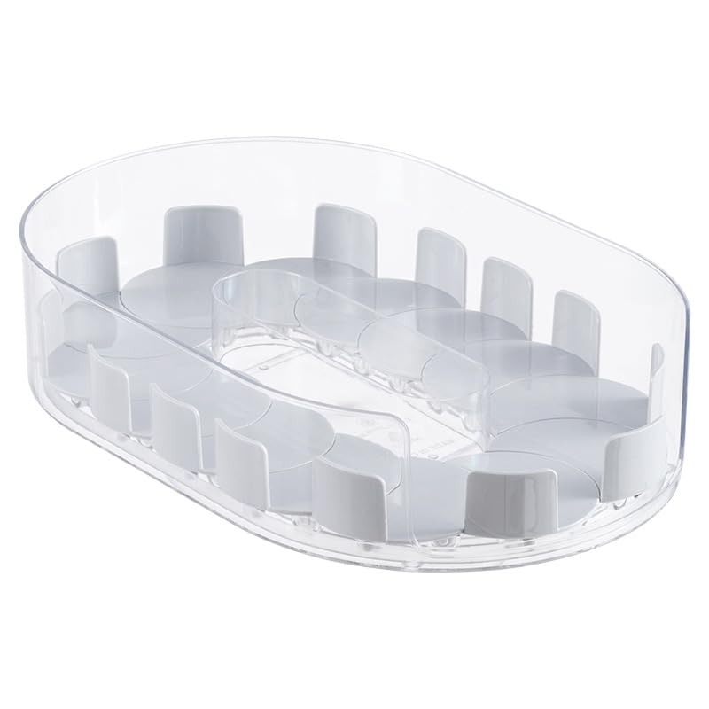Clear Rotating Storage Organizer Tray for Kitchen Countertop