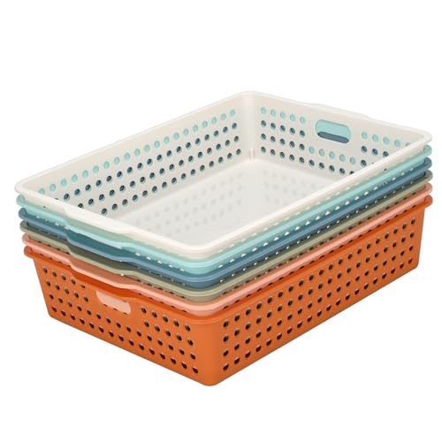 6-Pack Stackable Paper Trays Turn In Trays Classroom Paper Organizer Bins - view 2