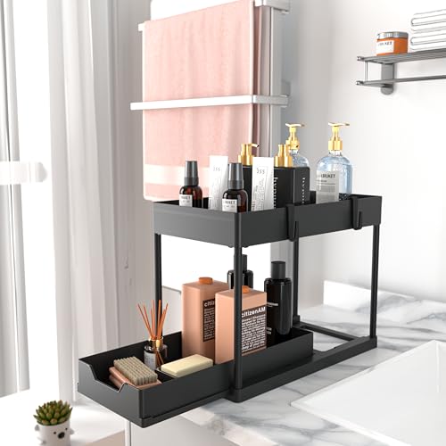 Under Sink Organizer, 2‑Tier Pull‑Out Cabinet Storage for Bathroom Kitchen - view 5