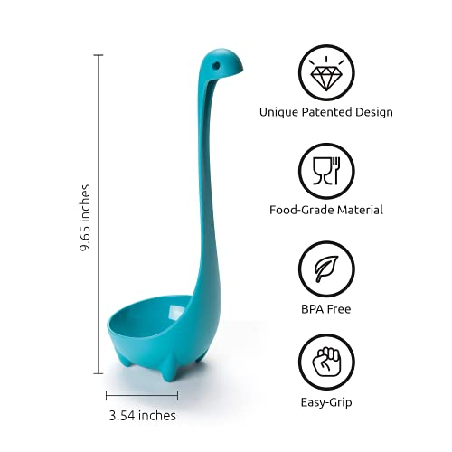 Red the Crab Silicone Utensil Rest & The Original Nessie Ladle - Soup Ladle, Funny Kitchen Gadget (Bundle of 2) - view 4