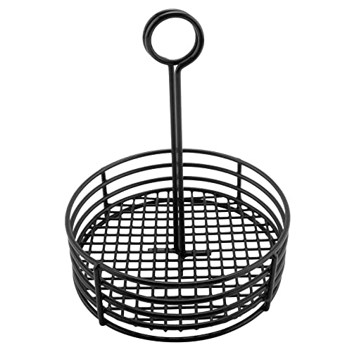 G.E.T. 4-31860 Black Round Stainless Steel Condiment Caddy Iron Teflon Coated Table Caddies Collection - view 4