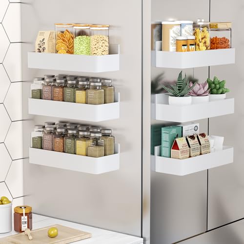 Magnetic Spice Rack for Refrigerator Black, 4 Pack - view 3