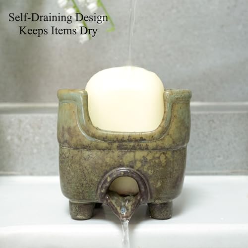 Sponge Holder for Kitchen Sink, Ceramic Sink Caddy Organizer - view 3
