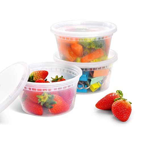 12 Oz Deli Containers With Lids, Airtight, BPA Free, 50 Set - view 5
