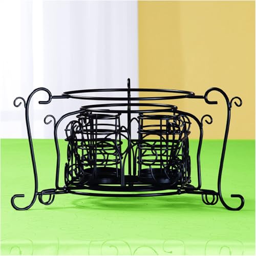 Metal Buffet Organizer with Scroll Design, 7-Piece Set for Plates, Napkins and Cutlery - view 4