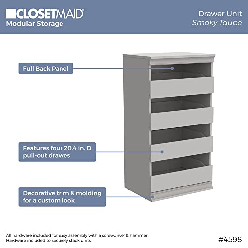 Modular Storage Closet Organizer, Taupe - view 5