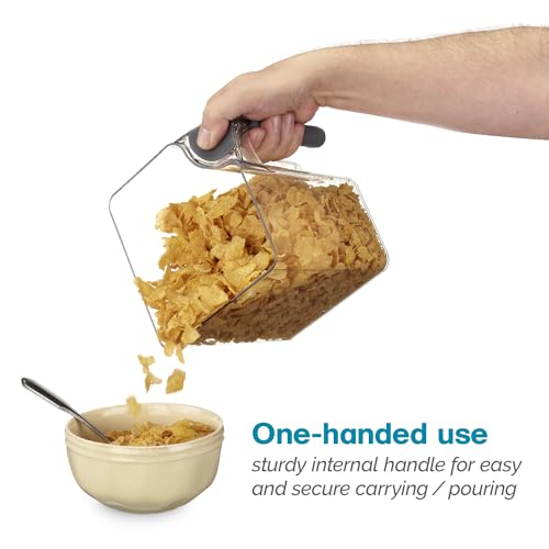 Handle-It Canister, BPA-Free Plastic, Stackable Kitchen Storage Container, Air-Tight Food Storage Solution for Pantry, Counter, and Refrigerator Organization, 2.75-Quart - view 5