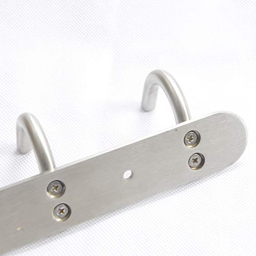 Coat Hook Rack Wall Mounted - Towel Hook Rail with 6 Round Hooks/16-inch/304Stainless Steel Brushed Nickel/Super Easy Installation/Rust and Water Proof/Perfect Home Storage & Organization - view 4