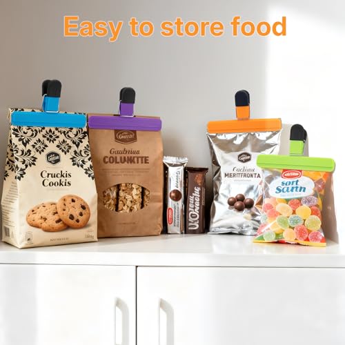 12 Pack Chip Clips, Large Food Clips, Plastic Seal Grips, 6x3.5 Inch - view 6