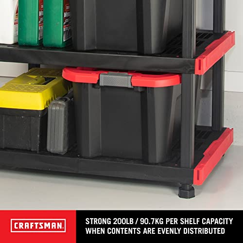 Craftsman 4-Tier Heavy Duty Plastic Storage Shelves, Garage Organization - view 7