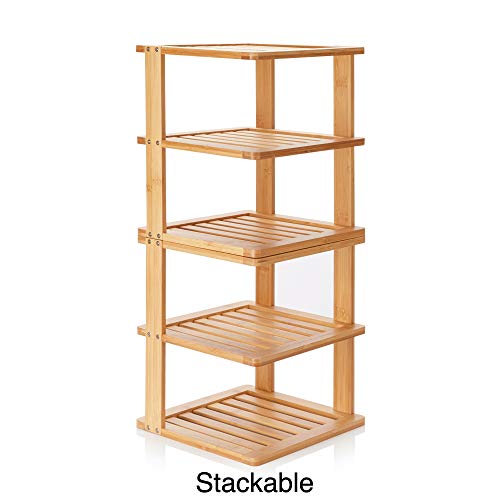 Bamboo Corner Shelf, 3 Tier, 10 x 10 inch, 11.5 inches high - view 5