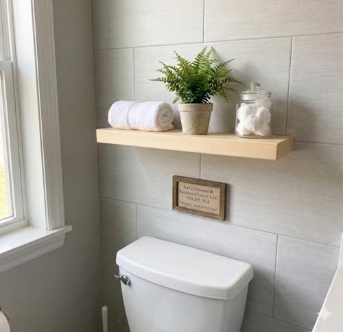 24 inch Wooden Floating Shelves for Wall - 24x8x2 in - view 5