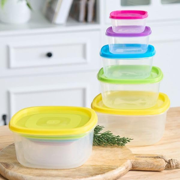 Food Storage Containers Set for Meal Prep - Airtight Kitchen Organization System, 20-Piece Set, 4"H x 7.5"W x 15"D - view 2