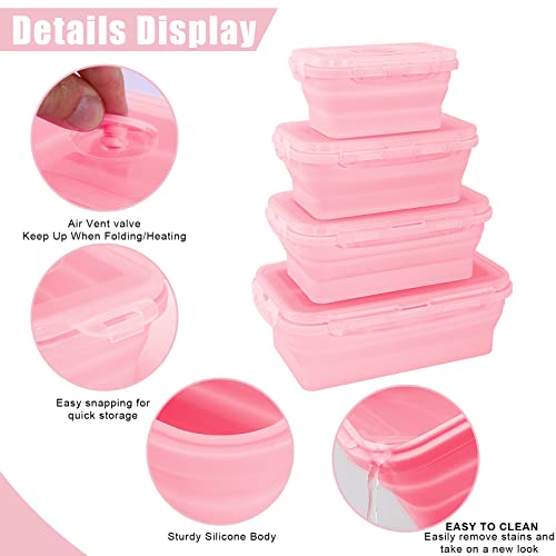 3 Set Silicone Food Storage Containers With Lids, Lunch Box - view 3