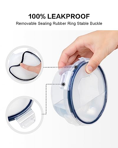 32 Piece Food Storage Container with Lids (16 Containers + 16 Lids) - Plastic Food Containers with Lid, Airtight Leak Proof Snap Lock, BPA Free Storage Containers - view 4